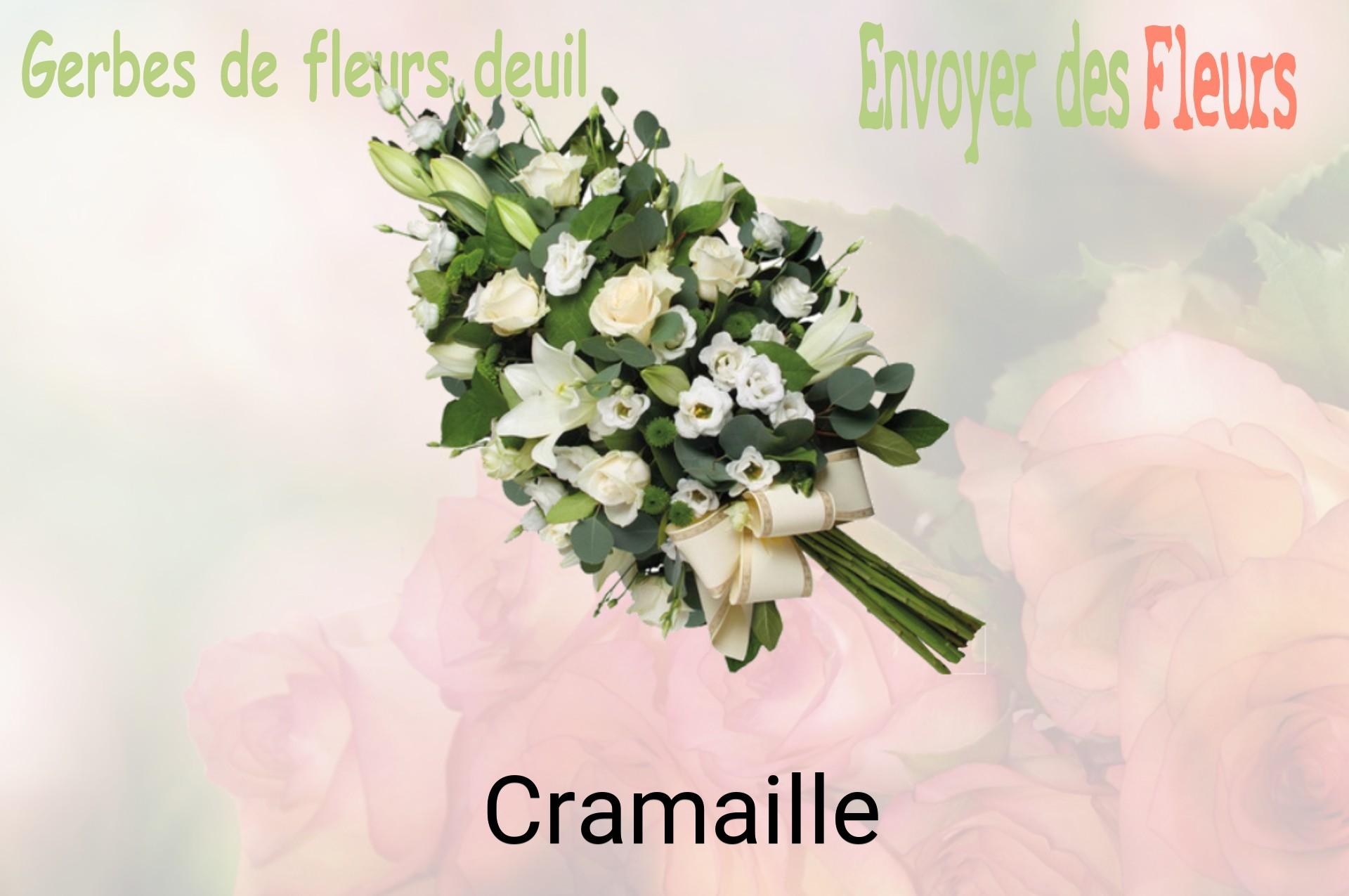 Gerbe de fleurs de deuil livrée à Cramaille